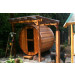 Barrel Sauna | Fonteyn Regular 4 ft. | Clear | Canadian Red Ceder | Buitensauna